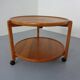Danish Teak Bar Cart with Removable Tray, 1960s