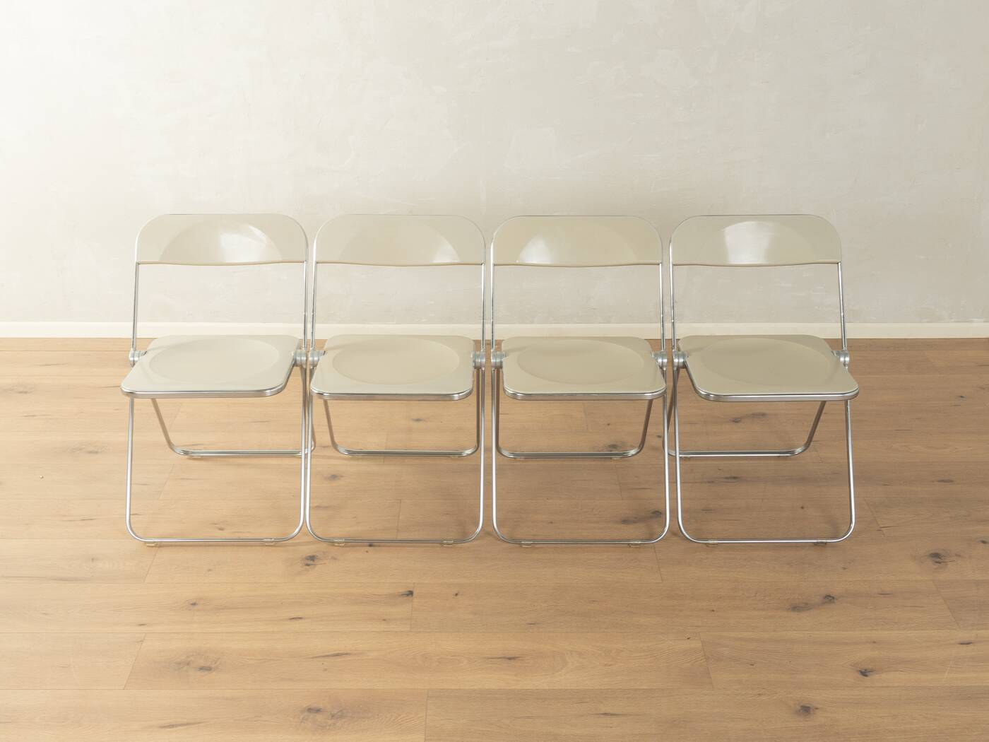 PLIA folding chairs from the 1960s by Giancarlo Piretti for Anonima Castelli (set of 4)