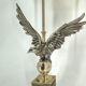 Pair of nickel eagle table lamps by Loevsky and Loevsky, 1970s