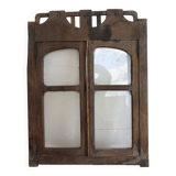 Old wooden double display window