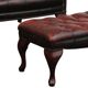 Fauteuil bergère et son repose-pied « Chesterfield »