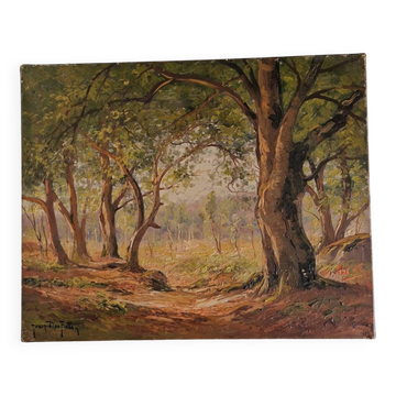 Tableau signé Jean Dufau, XIXème s.