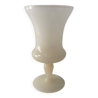 Pink alabaster stone vase, 1960