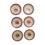 6 earthenware dessert plates