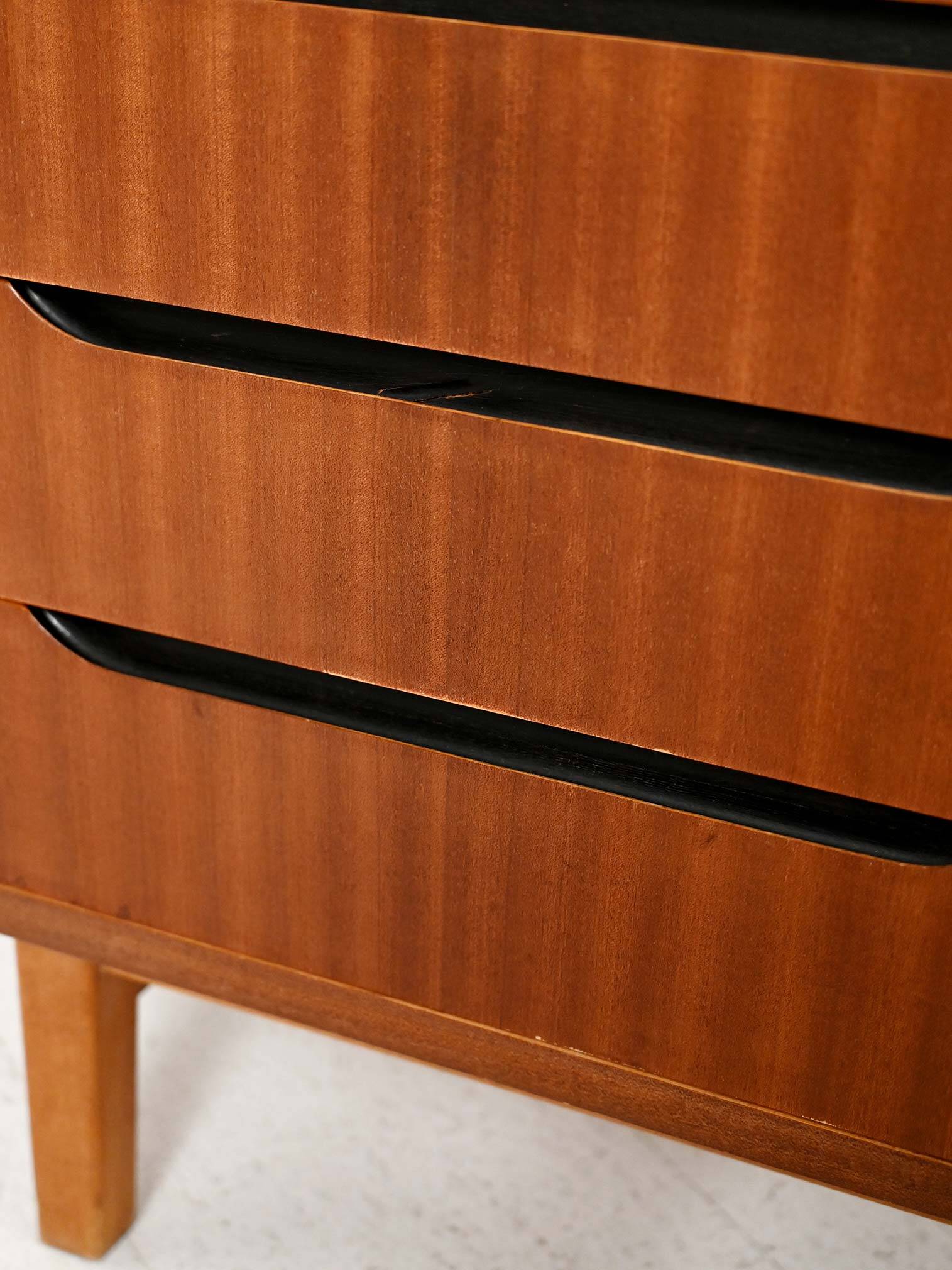Scandinavian mahogany chest of drawers from the 1950s