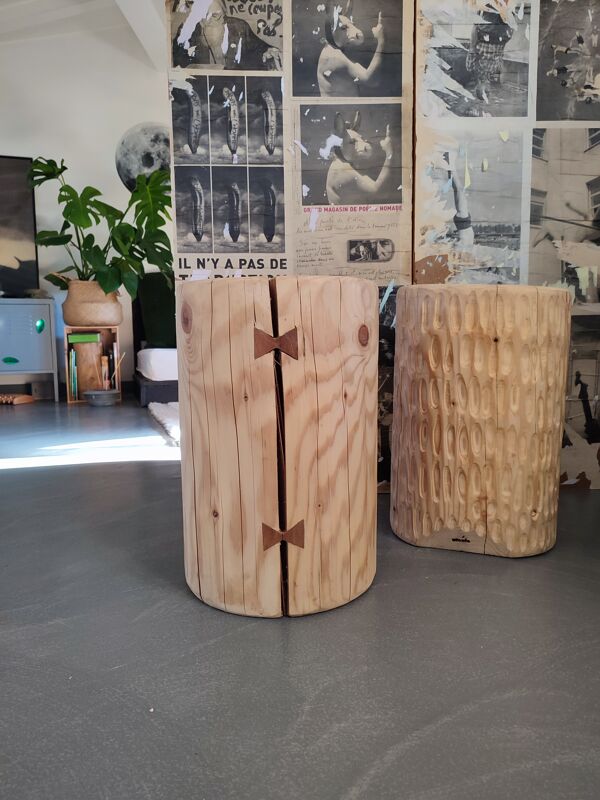 Tabouret artisanal ethnique