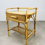 Vintage rattan bedside 60s