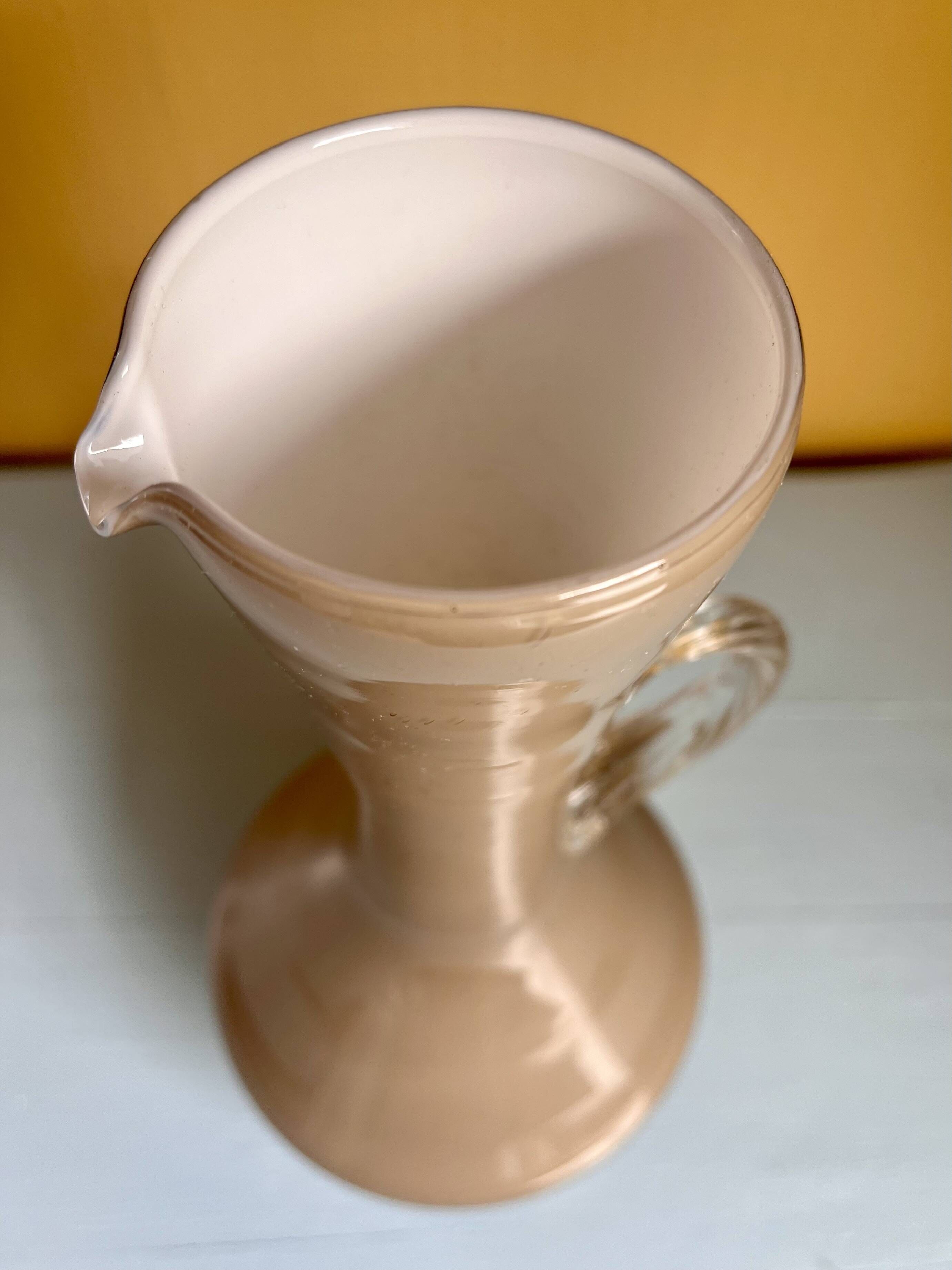 Pichet en verre opalin vintage – style Murano