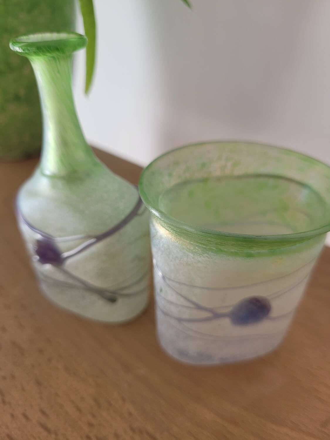 Kosta Boda Sweden Glass Vase and Goblet