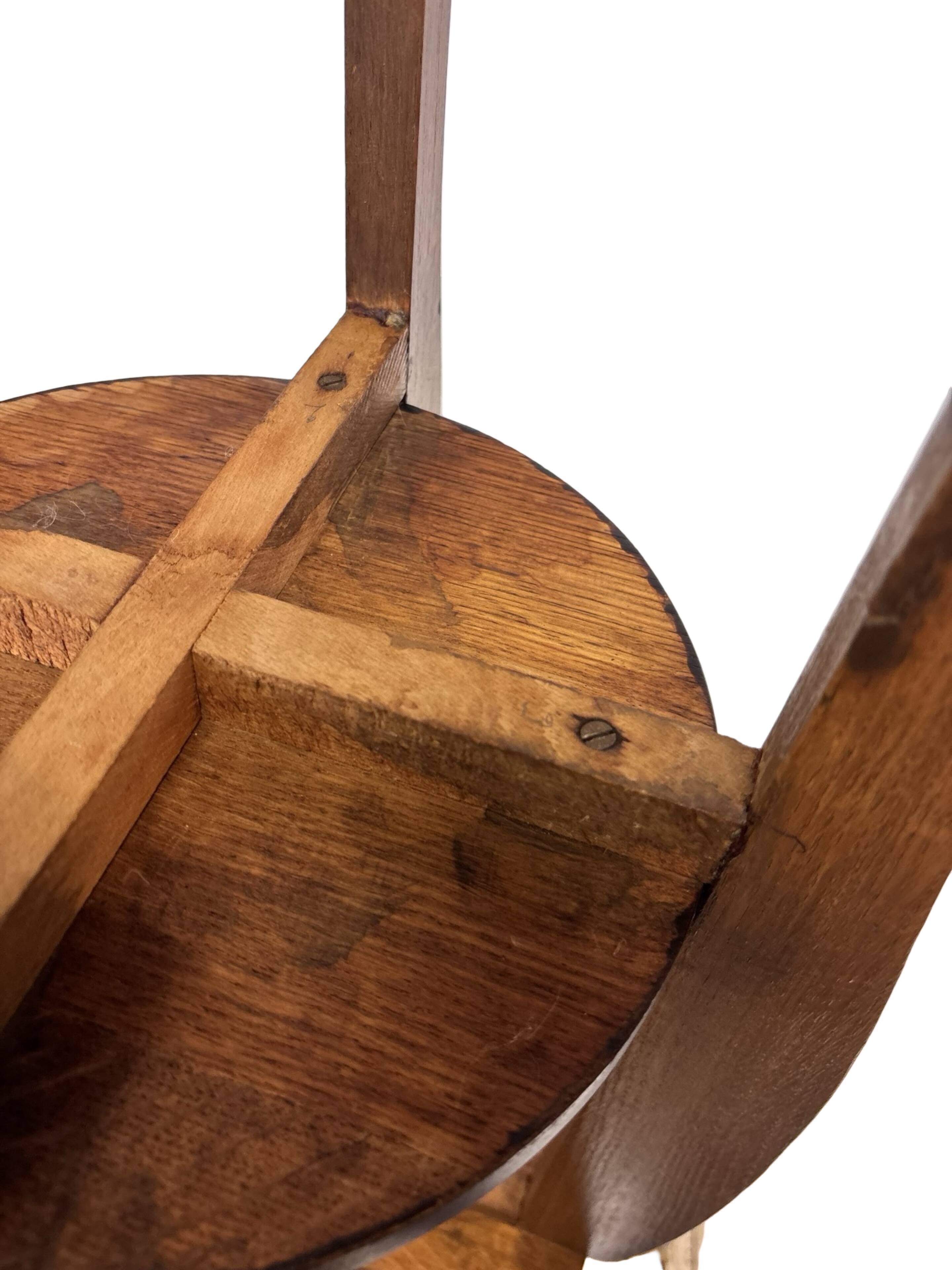 Art Deco Side Table Plant Table Oak 1950s Design