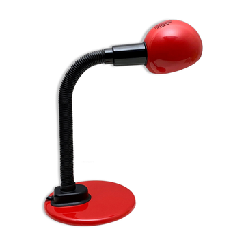 Desk lamp, vintage table lamp red, ball lamp