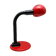 Desk lamp, vintage table lamp red, ball lamp