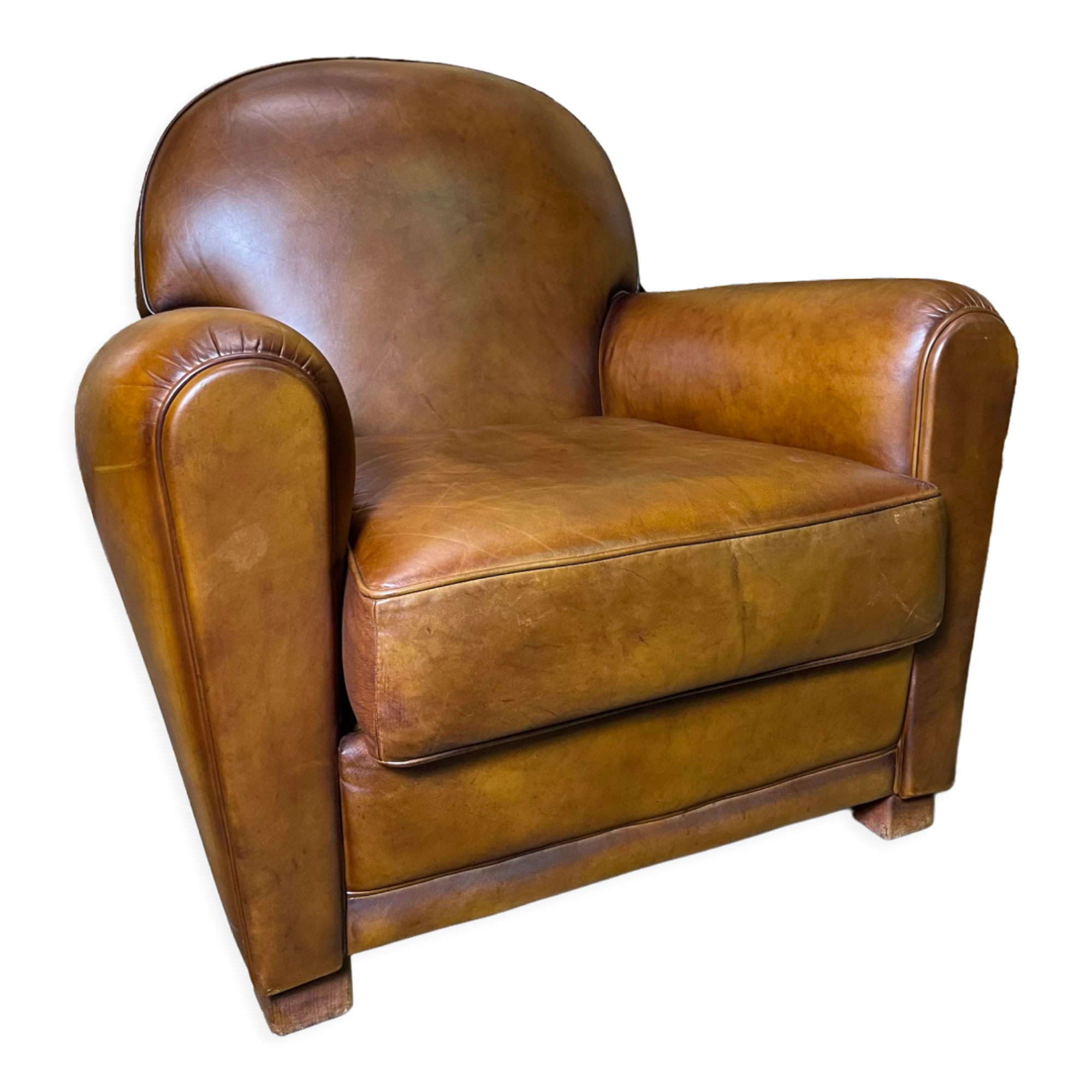 Club armchair in leather house grange