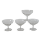 set of 4 engraved crystal champagne glasses 1950 8.5 x 10 cm