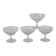 set of 4 engraved crystal champagne glasses 1950 8.5 x 10 cm