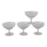 Lot de 4 coupes à champagne en cristal gravé 1950