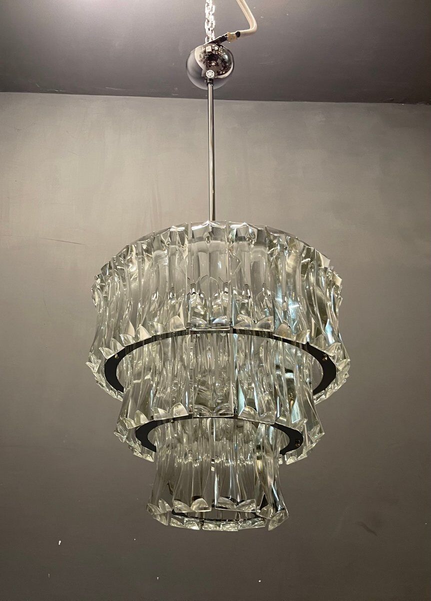 Mid-century italian murano glass chandelier