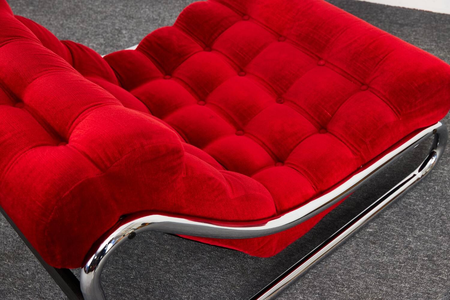 Fauteuil lounge vintage rouge Impala par Gillis Lundgren pour IKEA, Suède, 1970