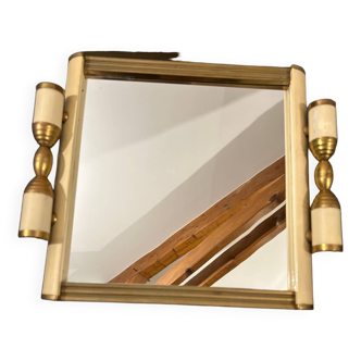 Vintage brass mirror tray