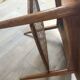 Round vintage coffee table in teak and rattan