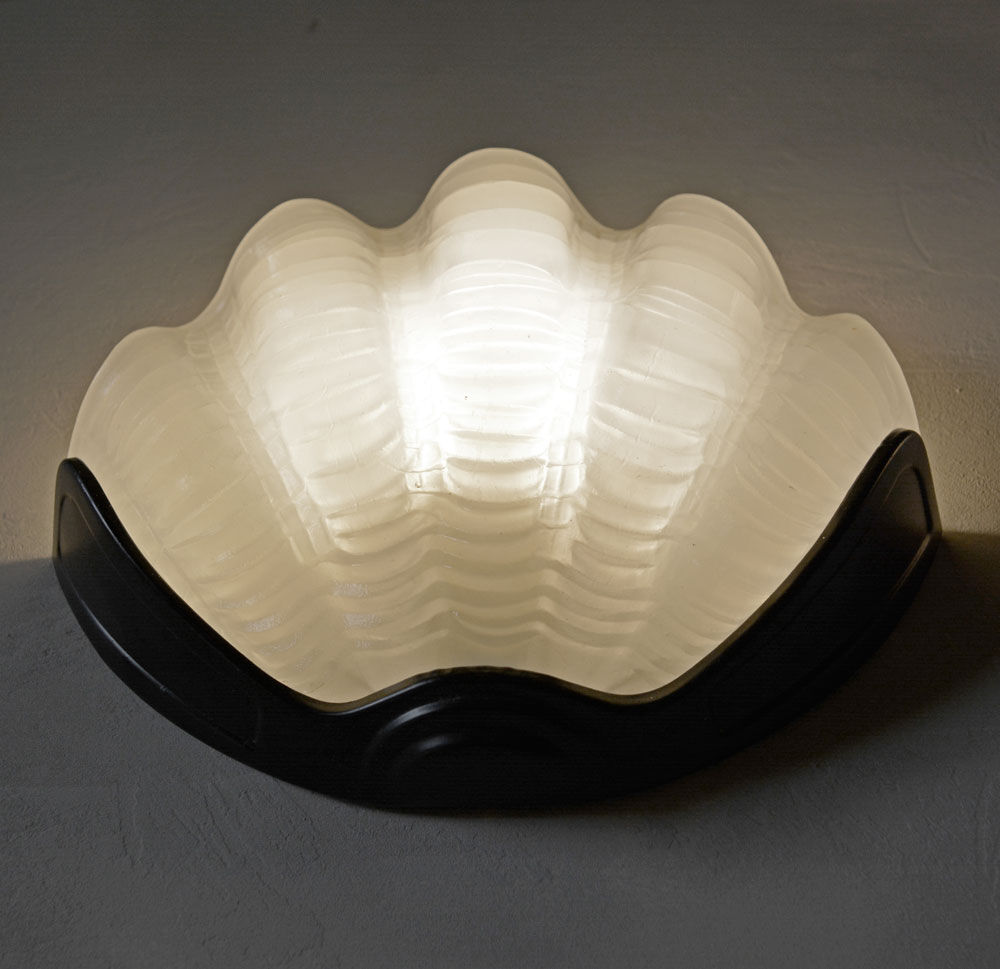 Pair of 1940's Art Deco Clam Shell Wall Lights