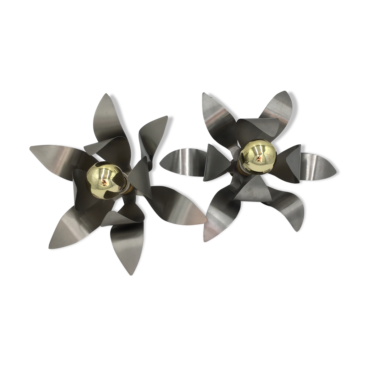 Flower-shaped applique duo