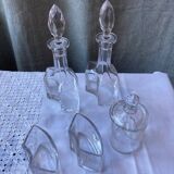 Vinaigriers ancien verre et métal ajouré