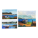 Suite de 3 huiles sur panneaux - paysages marins
