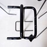 Ensemble d'accessoires de cheminée minimaliste en métal noir 'Mace-Line' par Ann Maes - 1970s