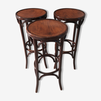 Lot 3 stools of bistrot bar vintage 1960s