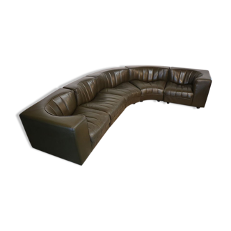 Canapé modulable en cuir par Tito Agnoli pour Mobilier International 1970