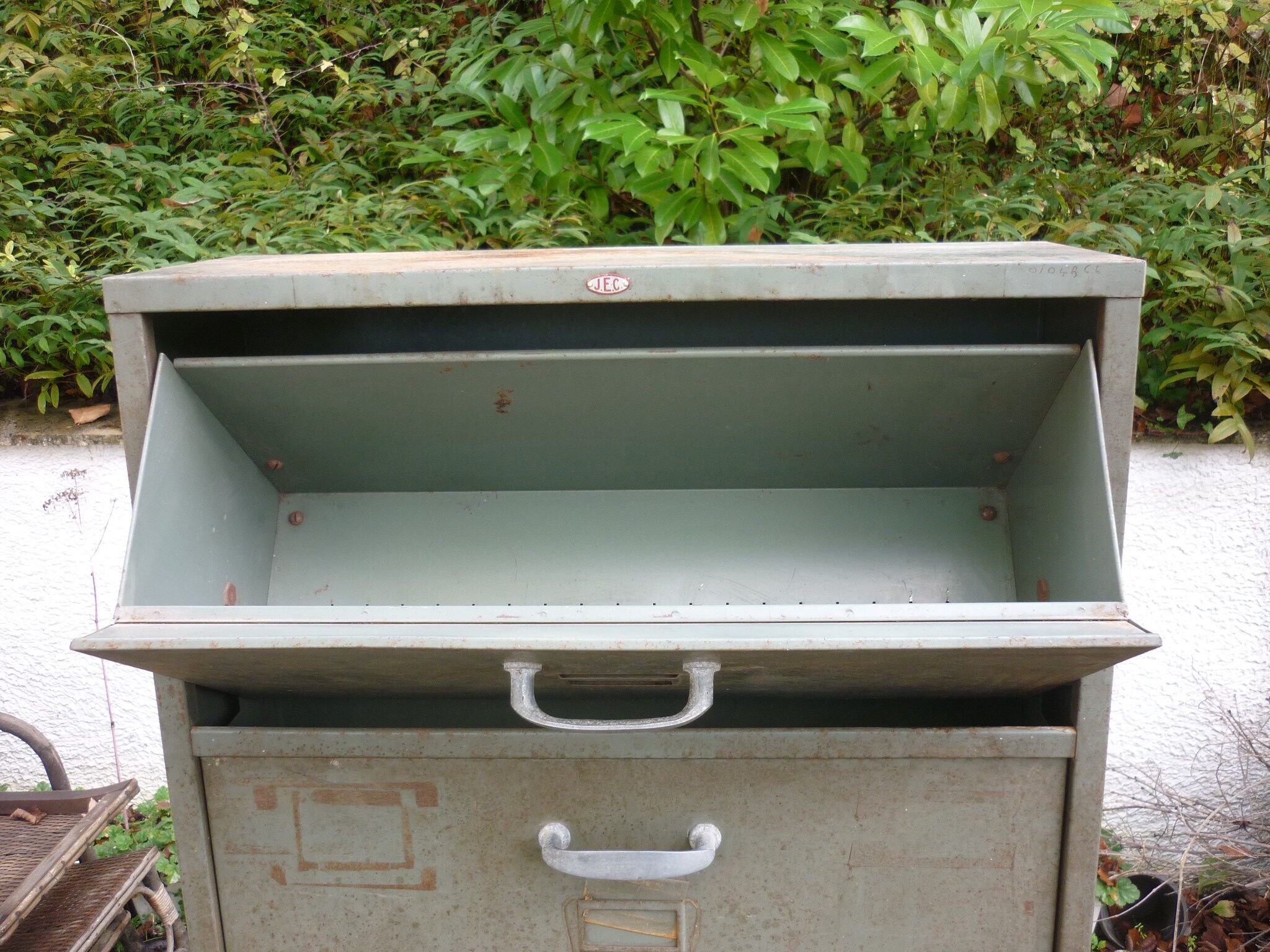 Workshop cabinet 4 swivel drawers in iron JEC 1960