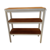 Industrial console iron and exotic wood