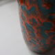 Blue and coral west Germany vase