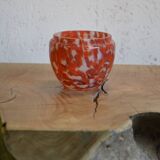 Vase en verre orange