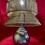 Diabolo lamp and lampshade from the 70s, vintage, Space-age