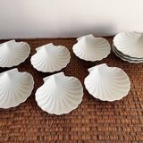 Set of 9 shell-shaped bowls