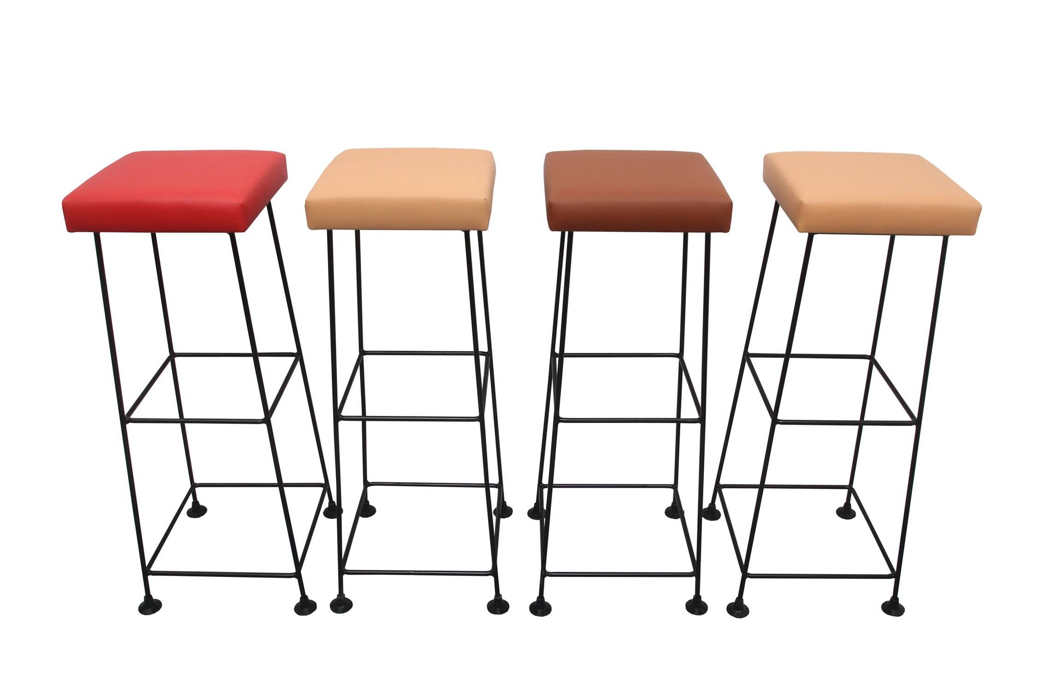 Ensemble de 4 tabourets de barre Wire années 1960