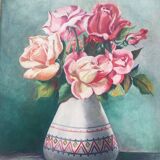 2 tableaux "vase fleurie"