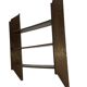 Vintage wooden wall shelve rack bookshelf in oak