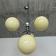 Lampe suspendue chromée art déco