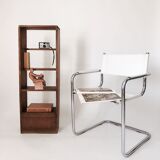 Metal and leather tubular chair