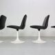 Scandinavian Modern Set Of 4 Dinning Chairs By Börje Johanson Vinga, Sweden 1970
