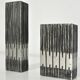 Cast aluminum brutalist vases designed by artist Willy Ceysens, Belgium 1960s