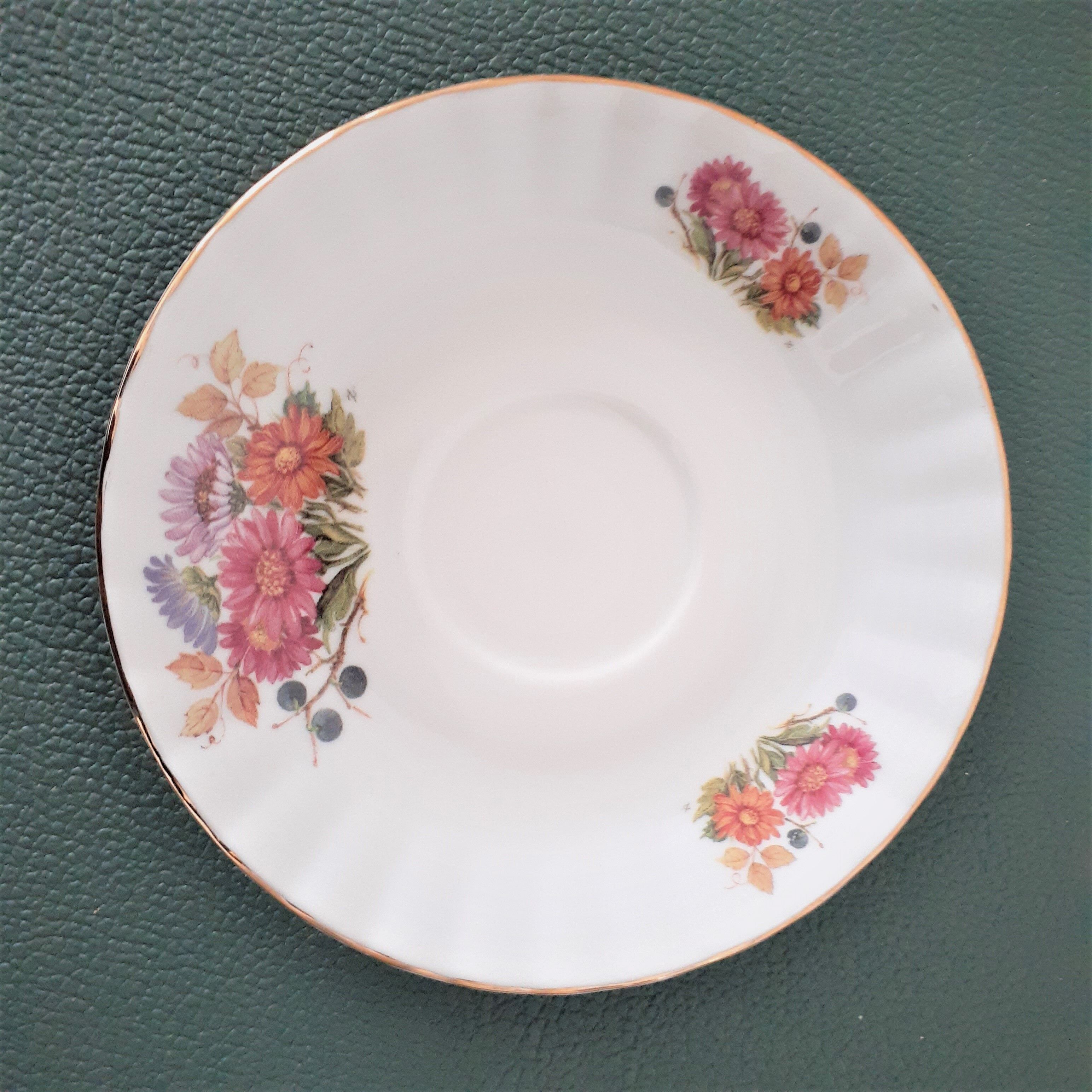 Coffee cup flowers autumn