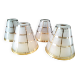 4 Globes, lampshades for Art Deco chandelier
