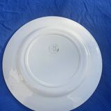 Cake dish E. Charbonnier, Salins, Terre de Fer, countryside model, made in France, flower motif