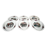 6 assiettes plates Sarreguemines modèle Obernai