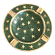 Cloisonné brass ashtray with star decoration