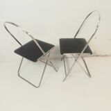 Pair of foldingchairs Aprilina black